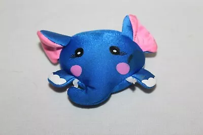 4  Brentwood Moshi Blue Elephant Squishy Microbead Pillow Plush Round Tiny RARE • $3.07