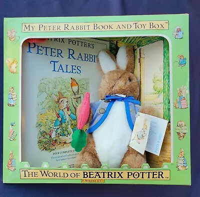 Vintage Peter Rabbit Plush With 9 Inch Book Set Beatrix Potter 1989 5573A • $21.99