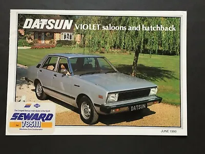 Datsun Violet Saloons & Hatchback 8 Page Brochure June 1980 Datsun Uk • $27.50