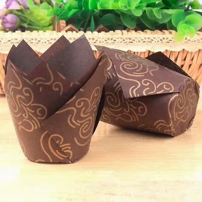 £4.79 • Buy Tulip Wraps Cupcake Muffin Baking Cases Coffee Wrapper Muffin Cake Cups UK /