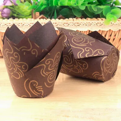 Tulip Wraps Cupcake Muffin Baking Cases Coffee Wrapper Muffin Cake Cups UK / • £4.79