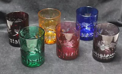 £98.84 • Buy Set Of 6 Bohemian Cut To Clear Tumblers