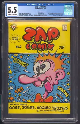 Zap Comix 2 CGC 5.5 Third Printing Mr Natural And Checkered Demon Stories 1968 • $46.56