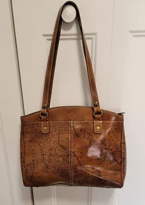 Patricia Nash Signature Map Tote Bag Leather Shoulder Purse • $69.99