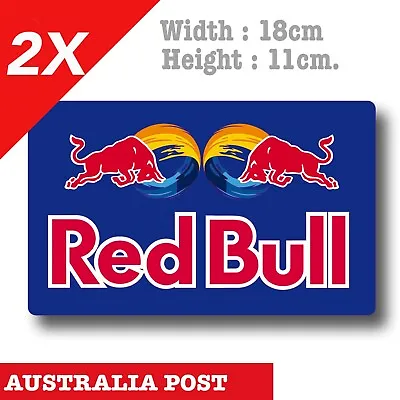 Red Bull Logo X2 - Red Bull Logo New Large Sticker • $22