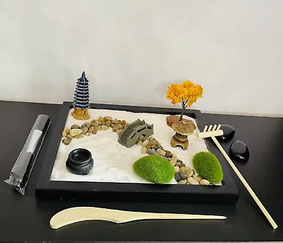 Montsho Publishers Mini Meditation Zen Garden Kit With 15 Pieces 8 X7 (NEW) • $29.99