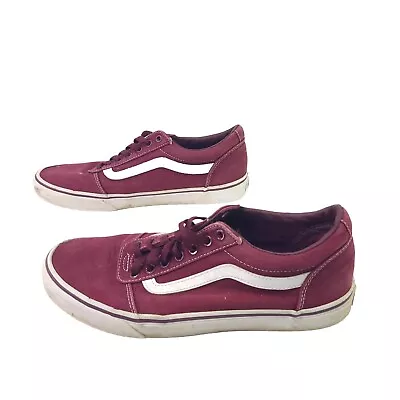 Vans Off The Wall Ward Size 9.5 Skater Shoes Maroon Lace Up Sneakers Athletic  • $22