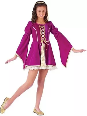 Girls Costume Medieval Lady Guinevere Princess  Dress-up Halloween  MEDIUM 8-10 • $18.30