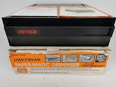 Vintage Unitron Paper-Matic Dispenser 8''x 10'' Auto Feed Photographic Paper NOS • £29.99