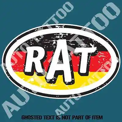 GERMAN RAT ROD Decal Sticker For Mancave Rat Hot Rod Retro Euro Vintage Stickers • $6