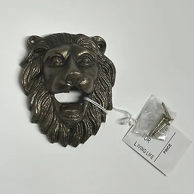 Antique New Vintage Style Cast Iron Lion Wall Mount Bottle Opener Bronze 4” • $23.98