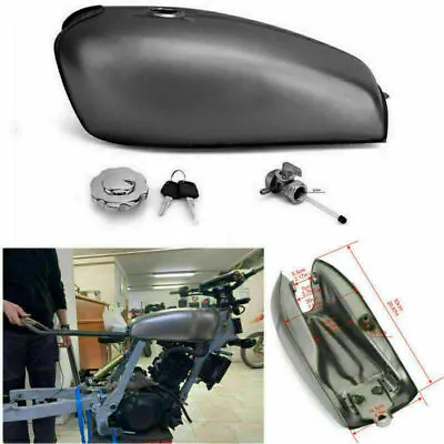 9L 2.4Gal Cafe Racer Vintage Gas Fuel Tank For Honda XF125 For Suzuki For Yamaha • £79.98