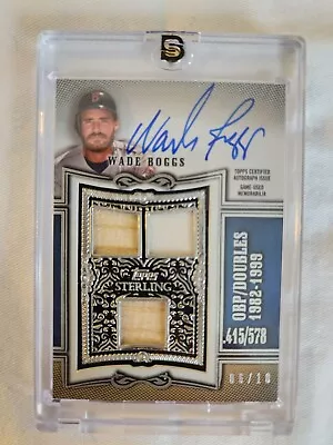 Wade Boggs #6/10 2020 Topps Sterling Auto Tripple Game-Used Jersey/Bat Relics  • $25