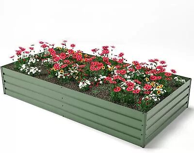 EFURDEN Outdoor Metal Raised Garden Bed Flower Vegetable Elevated Planter Box • $99.99