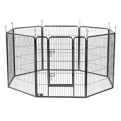 Extra Large 8 Side Heavy Duty Playpen Metal Outdoor Enclosure Cage For Dog Puppy • £79.95