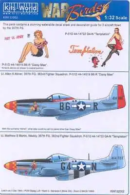 Kits World Decals 1/32 P-51D MUSTANG Temptation & Daisy Mae • $12.99