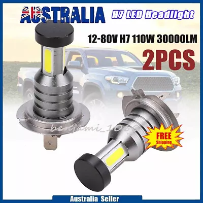 2x 30000LM 180W H7 LED Car Headlight Conversion Globes Bulbs Beam Lamp • $16.71