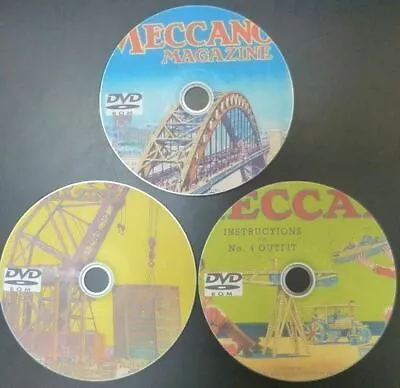 Meccano Magazines Manuals & Leaflets Building Collection Vintage 3 DVD Set • £4.75