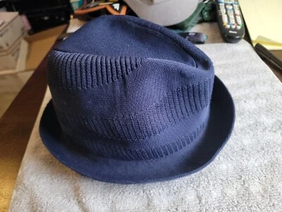 $38 • Buy Kangol Design Lightweight Fedora Navy Sample Style Size Xlarge Rare
