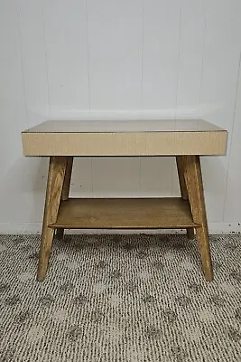 VTG Mid Century Modern Blonde 2 Tier End Side Table Laminate Top • $140