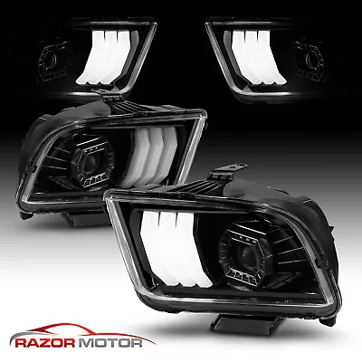 2005 - 2009 For Ford Mustang High Intensity LEDs Black Headlights Pair • $158.33