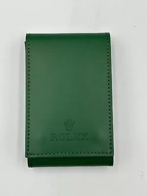 VINTAGE GENUINE ROLEX Watch Box Case Green Leather Bag 240225008yA • $133.89