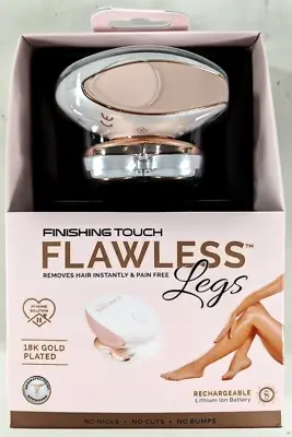*NEW* Finishing Touch Flawless Legs Women's Hair Remover Pain Free - White/Gold • $34.99