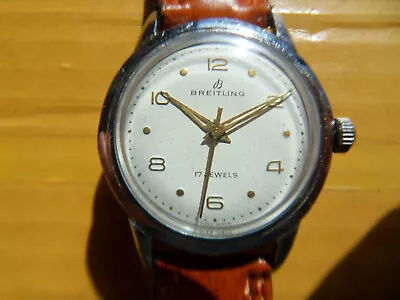 Vintage SWISS BREITLING 17 Jewels Manual Men's Watch1951's • $350
