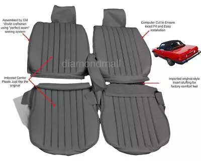 Fits Mercedes Benz 107 MB-Tex Seat Covers 450SL 380SL 560SL W107 SL 1972-1989 • $699