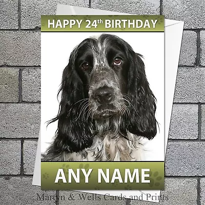 Cocker Spaniel Birthday Card. 5x7 Inches. Dog. Personalised Plus Envelope. • £3.97