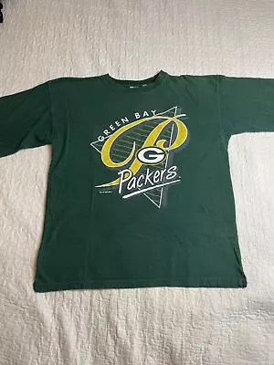 Vintage 1997 NFL Green Bay Packers T-shirt Men's XL Green • $17.98