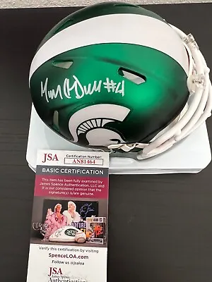 Malik McDowell Autographed Authentic Mini Helmet Michigan State Spartans JSA • $46.99