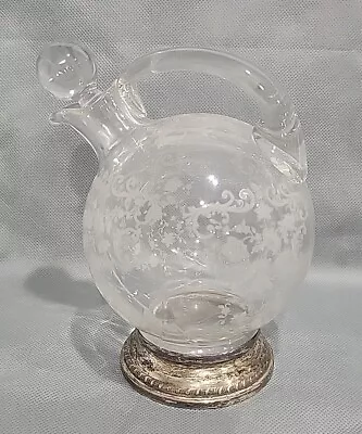 Cambridge Chantilly Cordial Decanter W/stopper & Sterling Base Rare • $249.99