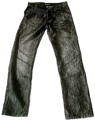 Vip Kenzarro Black Silver Shiny Club Star Clubwear Jeans W30 L34 30/34 • $56.71