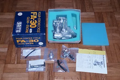 Saito FA-30 Open Rocker 5cc 4-Stroke RC Model Airplane & Car Engine NIB Vintage! • £699