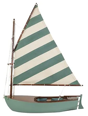 SAILINGSTORY Wooden Sailboat Model Ship Catboat Sail Boat Decor Sailing Boat ... • $51.29