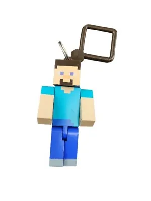 Minecraft Diamond Steve Figure Keychain Clip Hanger Toy • $9