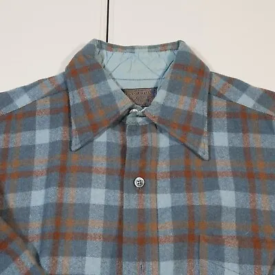Pendleton Men's Virgin Wool Med Flannel Multicolor Plaid Long Sleeve Button Down • $25.88