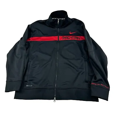 Nike Dri-Fit Black & Red Manny  Pac-Man  Pacquiao Full Zip Track Jacket Size L • $103.99