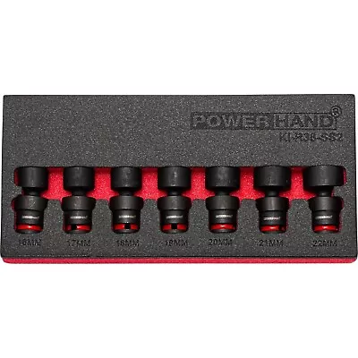 PowerHand 8 Piece 3/8in Drive Shallow Impact UJ Socket Set 16 - 22mm KI-R38-SS2 • £65.70