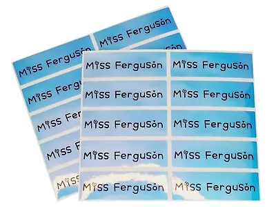 50x Blue Hologram Stick On Name Labels Great For Equipment Stationary & More • £4.99