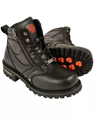 Milwaukee Leather Men's 6" Side Zipper Boot - Round Toe - MBM9050 • $144.99