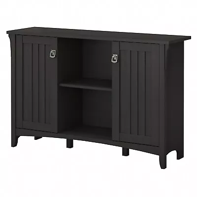 Bush Furniture Salinas Storage Cabinet With Doors Vintage Black SAS147VB-03 • $214.28