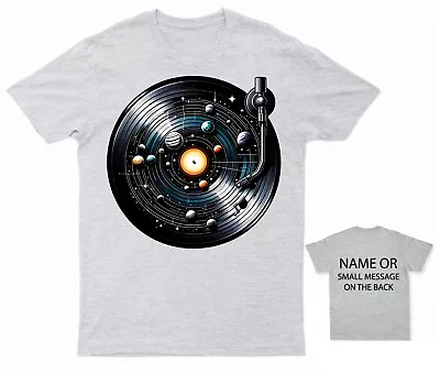Vinyl Galaxy  Men's T-Shirt – Cosmic DJ-Inspired Personalisable Tee • £13.95