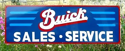 36  Hand Painted OLD SKOOL Vintage Metal BUICK Car Pontiac Auto Dealership Sign • $135