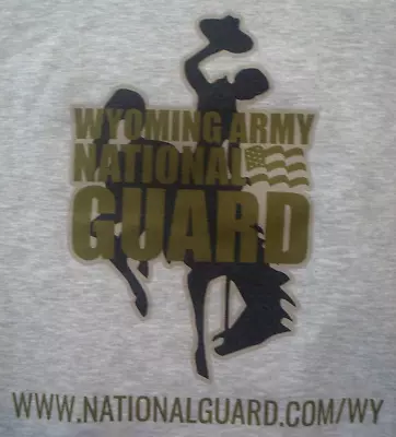 Wyoming Army National Guard Hoodie Sweatshirt Size Medium - NICE - HTF • $19.99