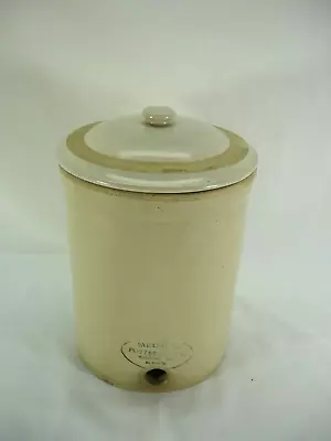 Vintage Medalta Potteries Crock & Lid W- Spigot Alberta Redcliff Pottery Crock • $92.15