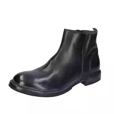 Shoes Women MOMA Ankle Boots Black Leather 70303C EY506 • $211.99