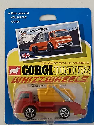£29 • Buy Corgi Junior 54 Ford D600 Container Wagon, Skip Truck, Mint, Near Mint Card.