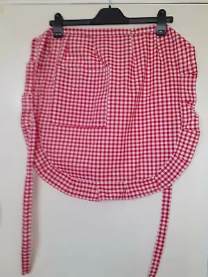 Ladies Waist Apron / Half Apron With Pocket And Frill. Length 21  • £5.90